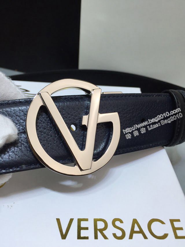 VERSVE男士皮帶 範思哲可逆皮帶 範思哲小牛皮美杜莎V型扣孔腰帶  jjp2213
